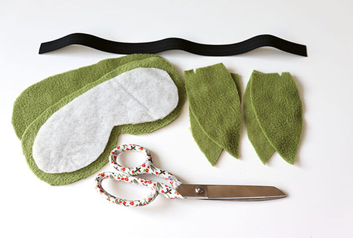 Zuschnitt Schlaffmaske Schnittteile